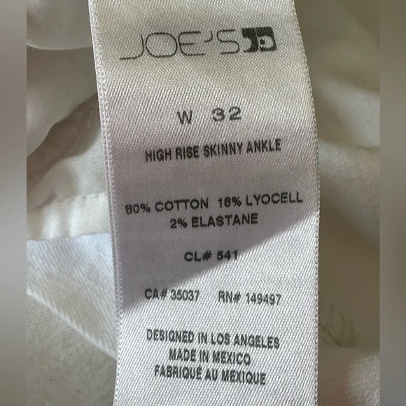 Joe’s Jeans White High Risk Skinny Ankle size 32 - Picture 6 of 12